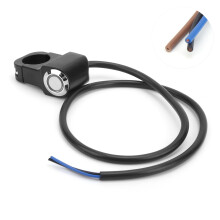 7/8in 22mm Blue LED Motorcycle ON/OFF Handlebar Switch Universal
