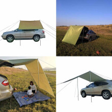 Waterproof Green Car Trunk Tent 300x150cm SUV MPV Hatchback Canopy