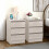 Seconique Malvern 3 Drawer Bedside X2 - Urban Snow 1