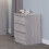 Seconique Malvern 3 Drawer Bedside X2 - Urban Snow 2