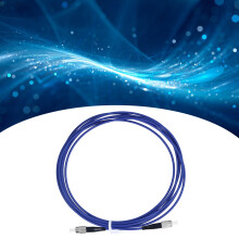 Optisches Glasfaserkabel Patchkabel 3m Einmoden verstärkt Blau FC UPC