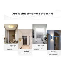 4X Détecteur de Mouvement PIR Encastré au Plafond, Détecteur Réglable Infrarouge pour Couloir, Entrepôt, Escaliers, Porche, Interrupteur de Lampe