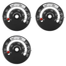 3X Robuuste Magnetische Houtkachelthermometer Vuurkachel - Rookgastemperatuurmonitor