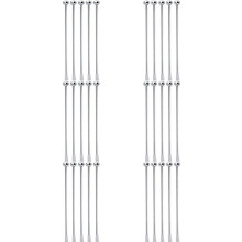 30 Pcs Reusable Swizzle Sticks Coffee Stirrers Beverage Stir Sticks Stainless Steel Sticks Silver Straight Rod Blender