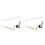 2X Toilet Handle Brass Lever Flush Replacement Kit with Flapper Chain, Toilet Tank Lever Universal Fitting (Side Mount) 1