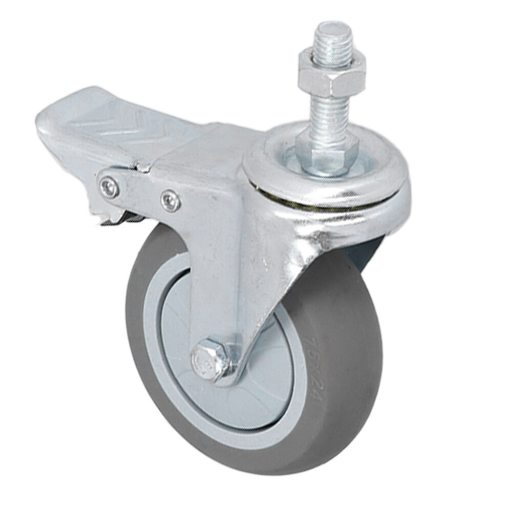 Heavy Duty Pvc Caster Wheels 3In Wearproof & High Capacity With Brakes 4611391489891