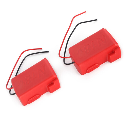 2 Sets Battery Adapter for 18V Power Tool Handles Red ABS Durable Material