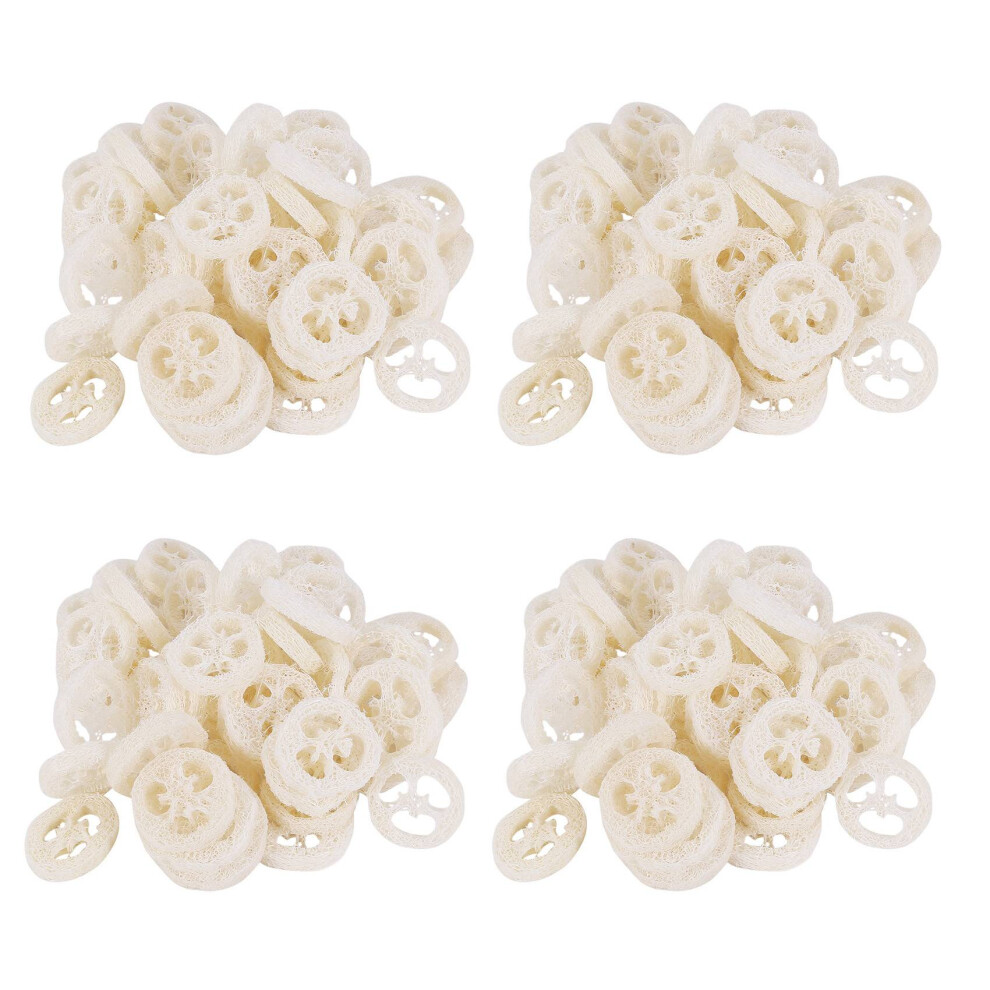 4-6cm Wide 200Pcs/Lot Natural Loofah Slice Diy Customize Soap Tools,Cleaner,Sponge Scrubber,Facial Soap Holder