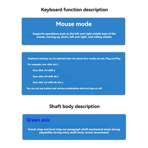 3X 1-Key Shortcut Keyboard USB Custom Programmable Macro Keyboard Hot Key Mouse One Key Button RGB  Keypad 2