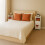 White Narrow Bedside Table with 2 Drawers 3