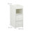 White Narrow Bedside Table with 2 Drawers 4