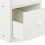 White Narrow Bedside Table with 2 Drawers 5