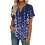 Women's Short Sleeve V-Neck  Blouses, Work Blouses,-Purple M 4