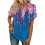 Women's Short Sleeve V-Neck  Blouses, Work Blouses,-Purple M 6