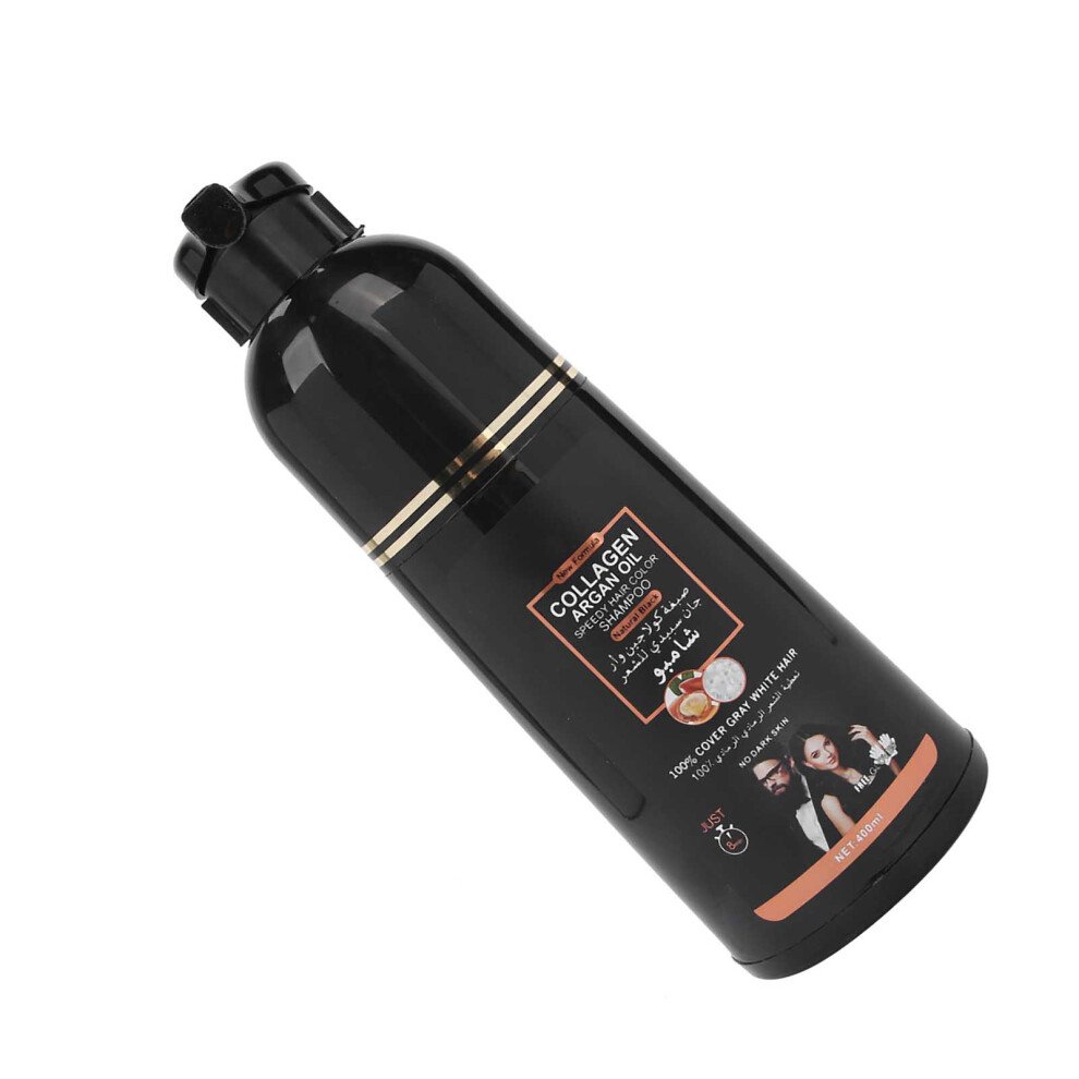 Gray Collagen Argan Oil Hair Coloring Shampoo 400Ml Cover Dye