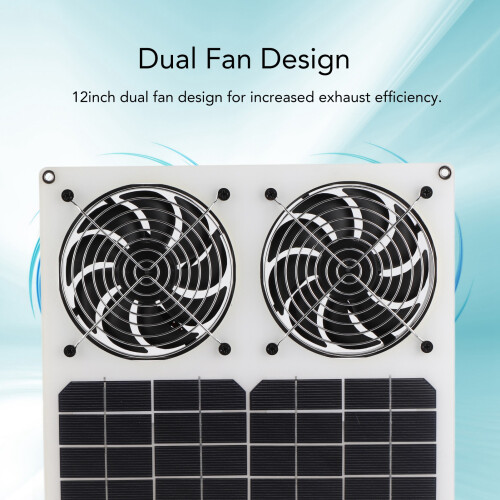 Solar Vent Fan 12in Twin Blade Coop Use 2