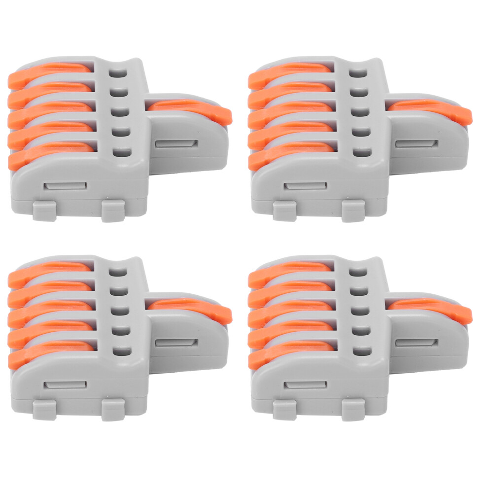 20Pcs Orange Spl Quick Connector 1 In 5 Out Copper & Pc Splitter 6901391491191