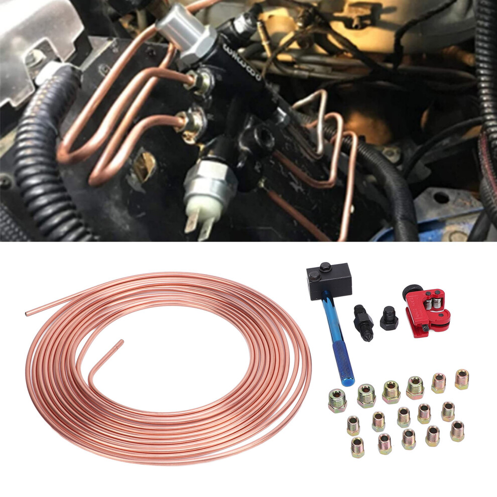 Automotive Brake Line Coil Kit 3/16In X 25Ft Copper Alloy With Flaring Tool 9451391491150