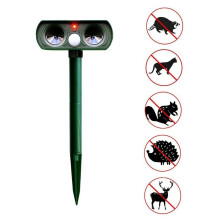 Solar Ultrasonic Animal Repeller IPX4 Waterproof 41*14*8cm Green