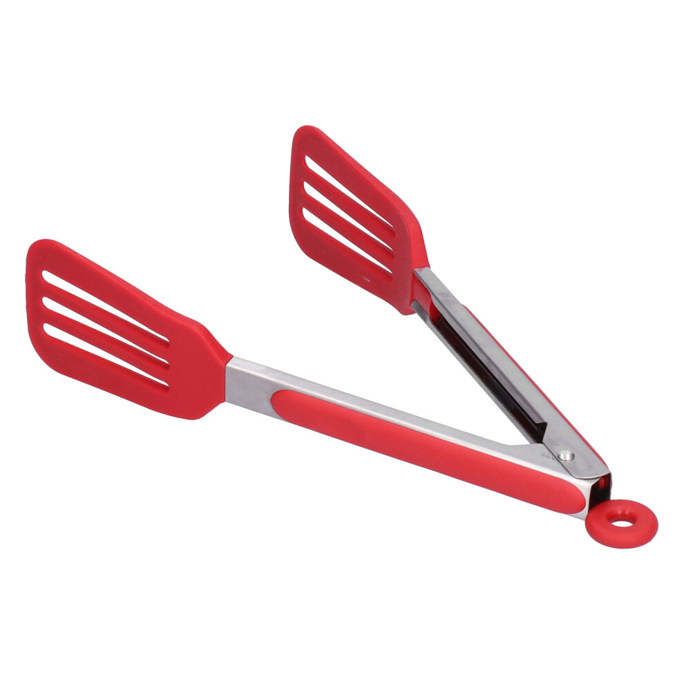 Foldable Stainless Steel & Silicone Steak Tongs 9In Rouge For Bbq & Kitchen 4901358961448