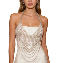 Bikini Chain Beach Body Chain Bra Pearls Chest Chain Body-2
