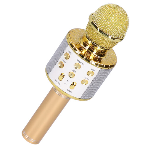 Wireless Bluetooth Microphone Speaker with LED Light, 5W, 2400mAh, Portable 23x10x5cm 2