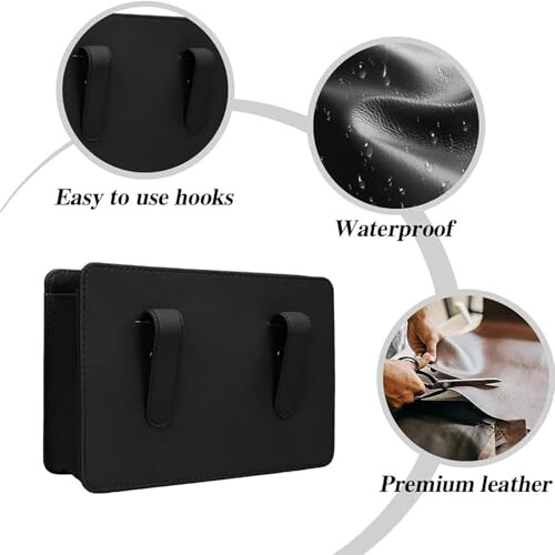 Leather Car Trash Can for Lexus ES 350 20062012, Leakproof Foldable Garbage Organizer, Red 1