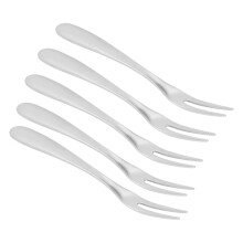 5Pcs Stainless Steel Fruit & Dessert Forks, 12cm, Silver