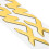 Yellow 3D XMAX Stickers Decals Pair 1