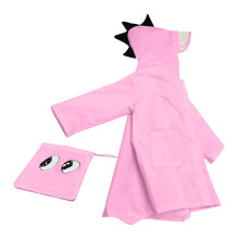 Capa de chuva infantil Nrmvnmi com estampa de dinossauro, em cor sólida, com bolso interno. Jaqueta impermeável para crianças com estampa de