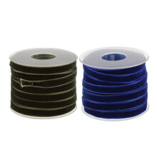 20 Yard 10 mm Velvet Ribbon Spool Vintage Velvet Ribbons for Gift Wrapping Decoration Party Wedding Arts Crafts(1/2 Roll)