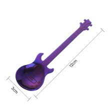 Under $5 Guitar Shape Stainless Steel Spoon, Coffee Tea Drinking Flatware Utensil, Unique Music Theme Cutlery