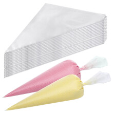 Sprøyteposer uten sprøytedyser, tykke engangsposer av plast til glasur, sprøytepose med anti-sprengstoff til pynting av kaker, cupcakes, småkaker