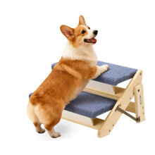 Escaleras de Madera para Mascotas VEVOR, Escaleras de 2 Pasos para Perros, Cama, Sofá y Coches
