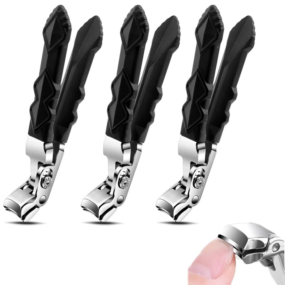 Clipmaster Pro Nail Clippers for Thick Nails, Wide Jaw Toenail Cutter for Elderly (3PCS), compatible with Clipmaster Pro