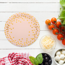 50PCS Disposable Dot Pattern Paper Plates and Napkins Party Tableware Set for Birthday Wedding Baby Shower Thanksgiving Fathers Day