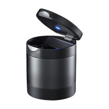Car Ashtray Suitable Odor Isolation with Cover Ashtray With Blue LED
