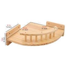 Wooden Cat Climbing Shelf Wall-Mounted with Sisal