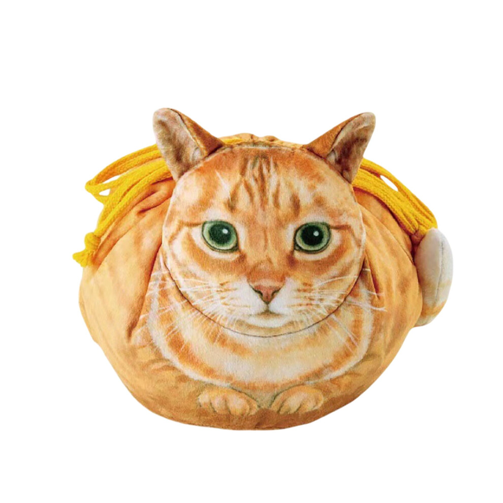 Stylish Feline Themed Cosmetic Pouch for Women Secure Drawstring Travel Makeup Organizer with Flat Storage Design Ideal for Cat Enthusiasts