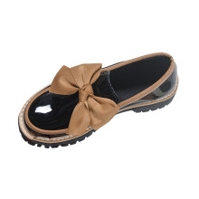 Khaki Women'S Loafers Casual Bow Platform Comfortable Summer Shoes 1 Pair Non-Slip Outdoor Leisure Footwear Eu Size 39 Plus Size 1.23 Lb