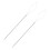 Tunisian Crochet Hooks Set Metal Silver-Plated 2 Pieces 1