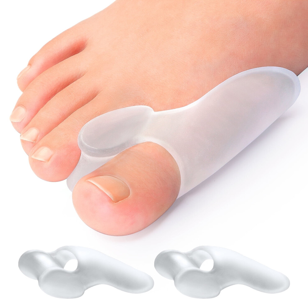 Bunion Cushion Protector, 10 Packs of Bunion Corrector Pads with Separator for Big Toe, Gel Shield for Foot Pain Relief, Calluses, Corns - Clear