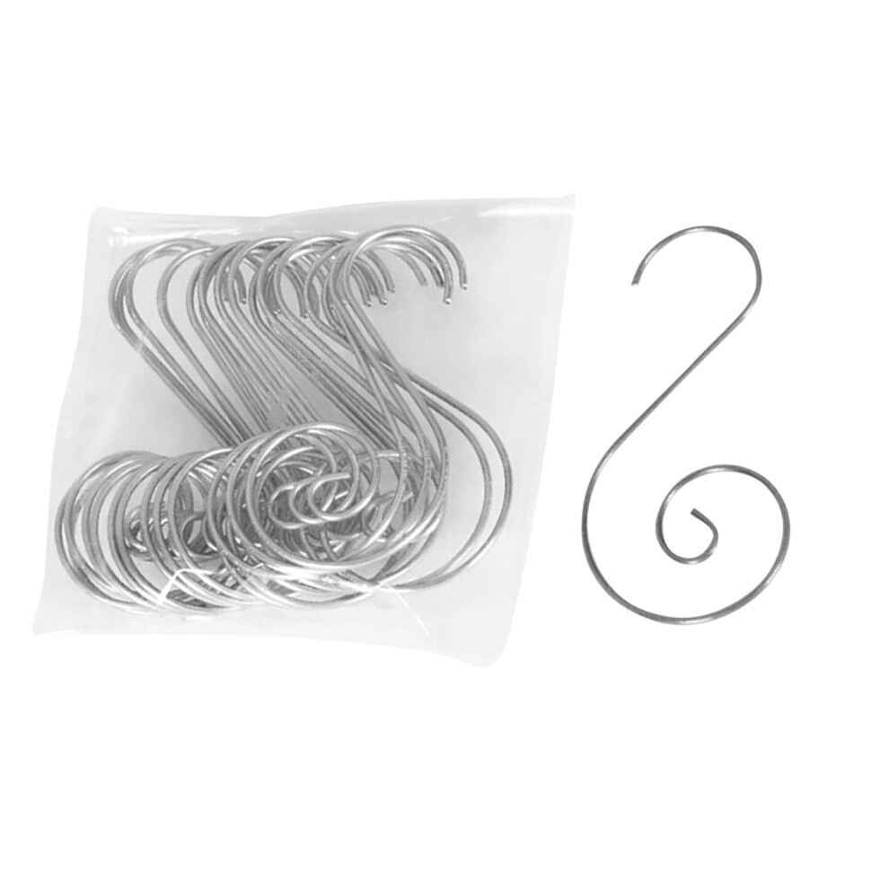 Silver Silver Christmas S Hook Decoration For Hanging Ornaments Stockings Tree Decor Set Of 20 Pieces Holiday Hooks 2Inch 9448483464475