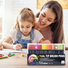 24-Color Double-Headed Highlighter Pen, Bright Natural Colors, Ergonomic Grip, High Capacity, Compatible with Students, Kids & Adults