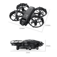 Mini Aerial Screen-Controlled Drone with Optical Flow Positioning, Full Protection, and LED Lights Quadcopter