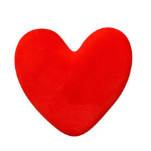 Red Heart Shaped Plush Throw Pillow Cushion Soft For Sofa Bed Car Home Decor Kids Gift 40Cm 15.7 Inch 1Pc 8.82 Oz