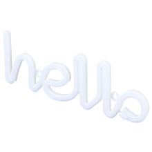 Purple Hello Neon Sign Wall Decor 34x12cm USB/Battery Powered