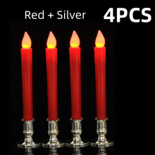 Velas sem chama com pavio LED3D - Velas brancas quentes para decoração de Natal, casamentos e aniversários (opções de 2 ou 4 unidades)