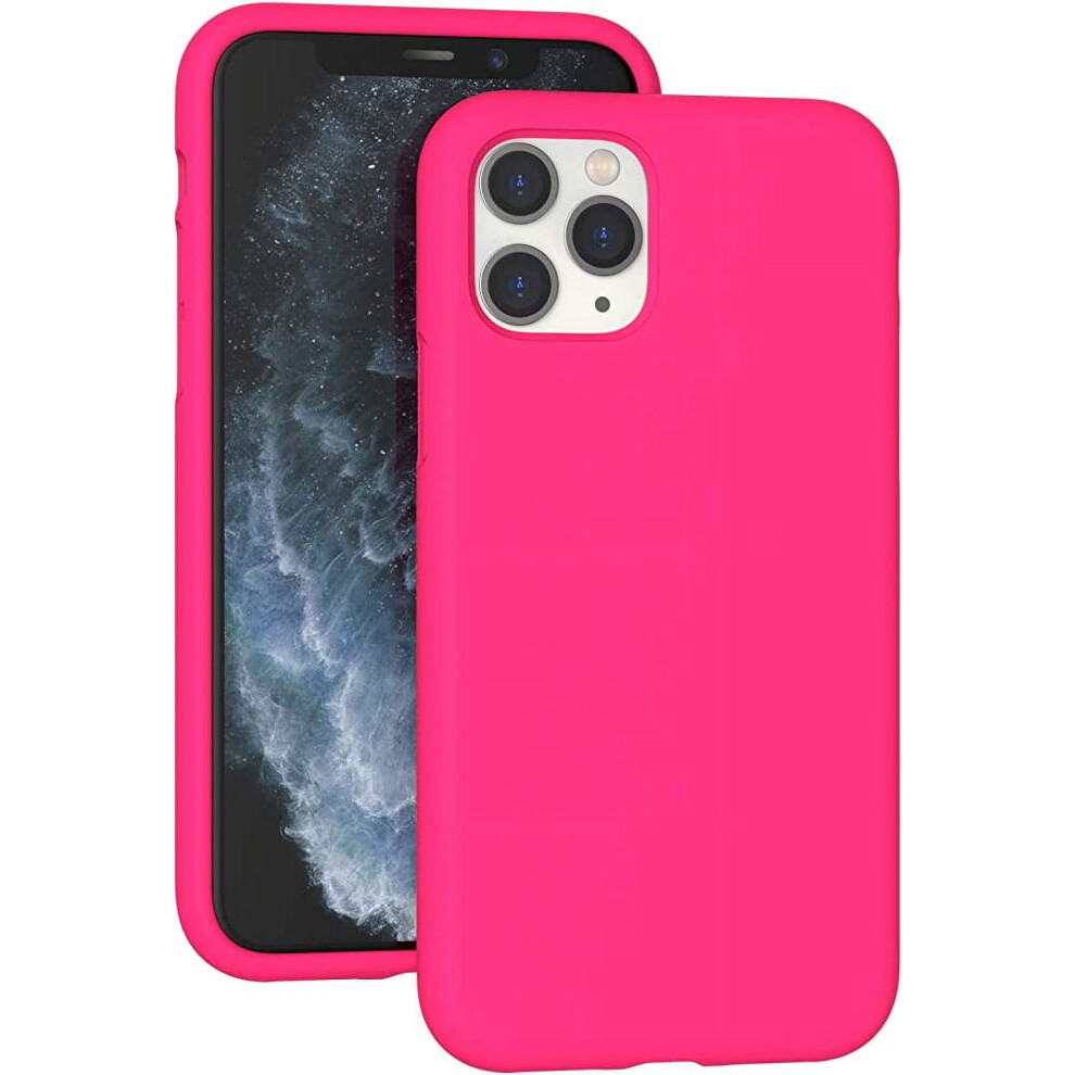 Silicone Soft Case Designed For Compatible With Iphone 11 Pro Max Shockproof Durable Slim Fit, Hot Pink 9448483570329