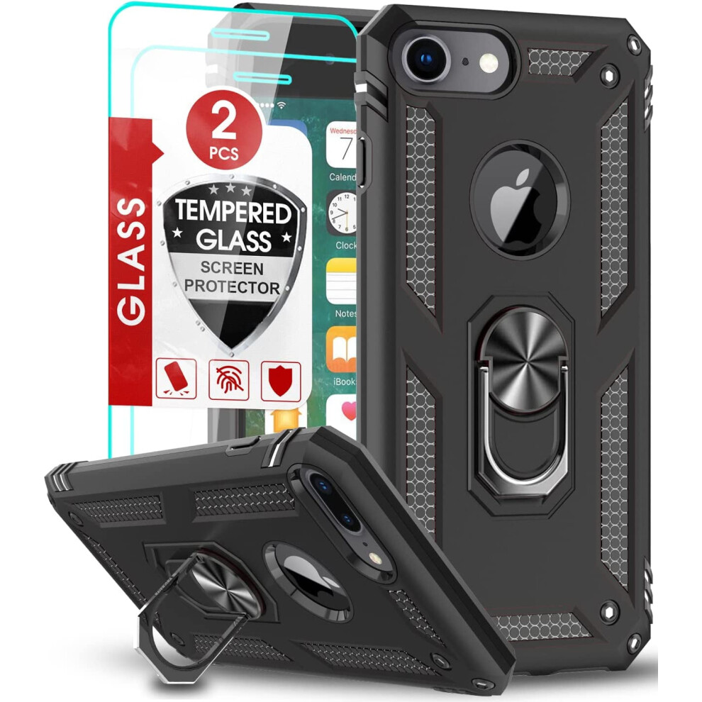 3-In-1 Heavy Duty Case Bundle For Iphone 8/7/SeâDual-Layer Protection, Built-In Kickstand & 2 Screen ProtectorsâCompatible With Apple 9448483569019